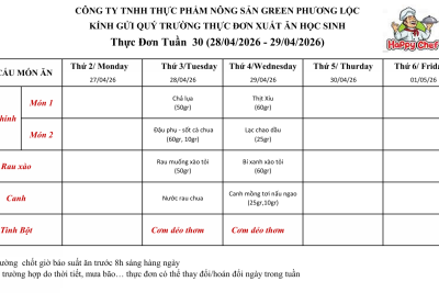 THỰC ĐƠN BÁN TRÚ